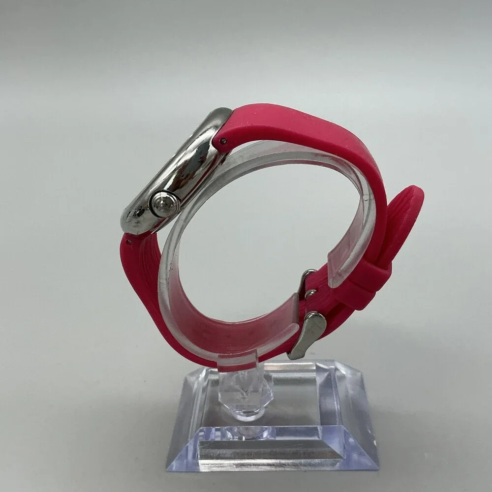Fruitz by Philip Stein Womens Watch 38mm Pink Dial Silicone Band New Battery